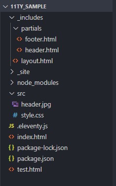 現在のサイト制作用フォルダの中身